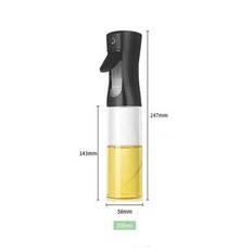 300 ml Läcksäker Kök Olja Flaska Matlagning Olja Spray Olivolja Flaska Fitness Sallad Grill Spray Oljedispensers Flaska Verktyg - Svart