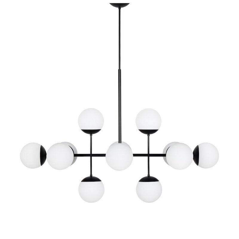 Rubn Lord Ballroom taklampa svart/opalt glas