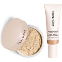 Laura Mercier Mini Translucent Loose Setting Powder Ultra Blur and Tinted Moisturiser Natural Dewy SPF 30 Duo (Various Shades) - 2C Oak