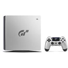 Sony PlayStation 4 Slim (PS4 Slim) | Gran Turismo Sport Edition | 1 TB | 1 Controller | sølv | Controller Gran Turismo Sport