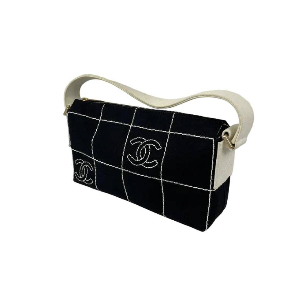 Chanel Vintage Chocolate Bar Stl. - Handväskor Från Magasin - Black (W 25cm x L 19cm x H 8cm)