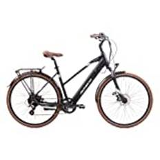 F.lli Schiano E-Voke, E Bike Trekking 28 Zoll, 36V 11.6Ah Abnehmbarer Akku, Motor 250W 50Nm, Trekking EBike für Herren/Damen, Schwarz