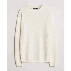Oscar Jacobson Aston Wool/Cashmere Knitted Roundneck Off White