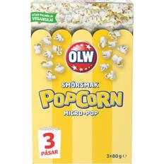 OLW Micropopcorn Smörsmak 3x80g