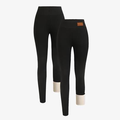 2 st vinterleggings för tonårsflickor - Svart (14Y,12Y,13Y,16Y,15Y)