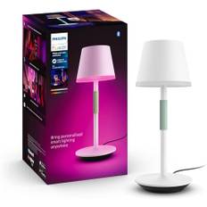 Philips Hue White & Color Ambiance Go Tragbare Tischleuchte (530 lm), dimmbare LED Leuchte für das Hue Lichtsystem mit 16 Mio. Farben, smarte Lichtsteuerung über Sprache oder App, weiß