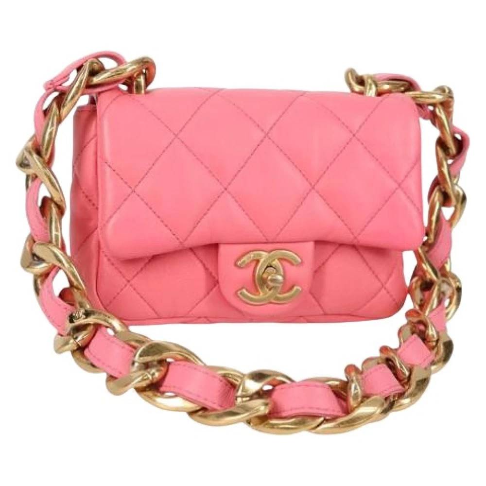Chanel Vintage Pre-owned Vintage Skuldertaske - Vintage - Dame - Lyserød - ONE SIZE - Uld