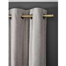 Next Silver Grey Metallic Stripe Eyelet Blackout/Thermal Curtains