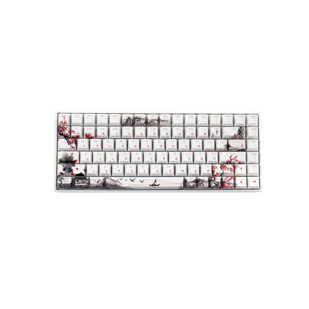 127 Keys PBT Keycaps Japanese Plum-Blossom Custom Keycap Set Dye-Sub MX Switches for Gamer Mechanical Keyboard