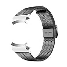 Band i rostfritt stål for Samsung Galaxy watch 6 4 classic 40mm 44mm 43mm 47mm länkarmband correa Passar for Galaxy watch 4/6/5/pro Rem(Black,Watch 6 classic 43mm)