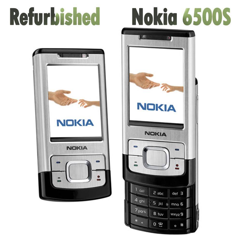 Renoverad Nokia Original Nokia 6500 Slide mobiltelefon No charger vit
