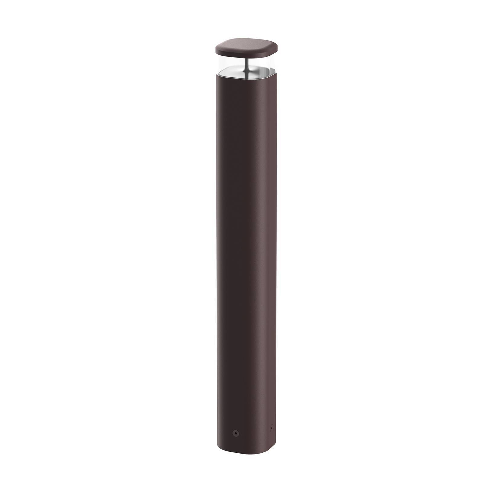 Flos Architectural LED gadelampe - vejlampe Pointbreak Bollard 2, Brun/rust, Aluminium, Design