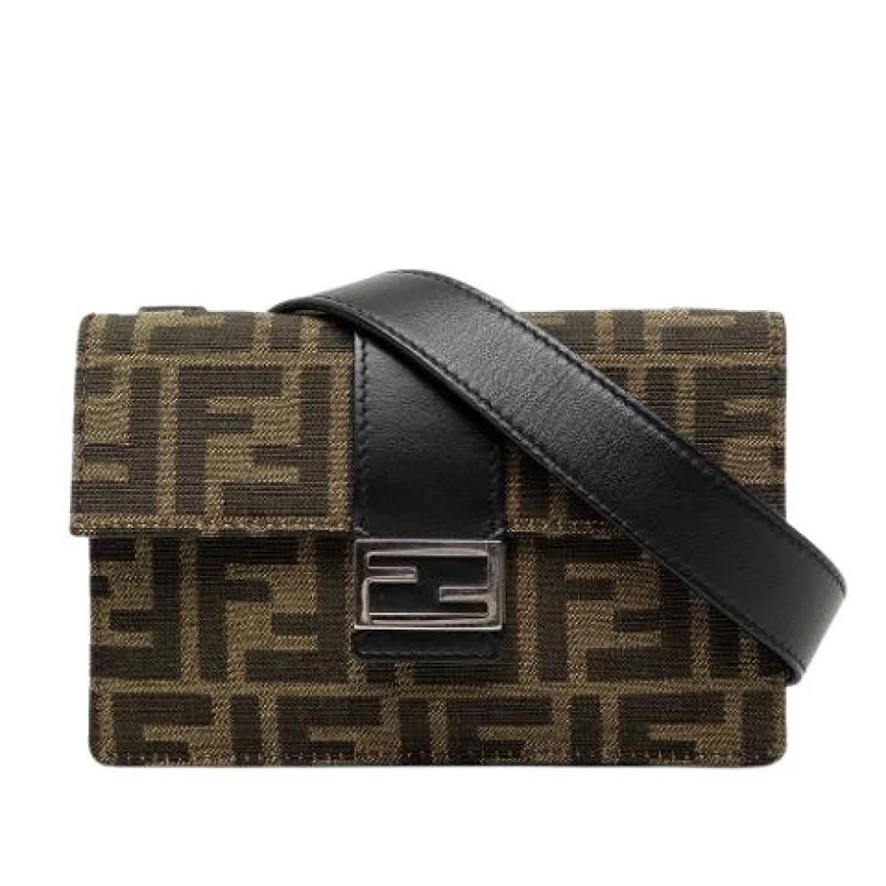 Fendi Vintage Pre-owned Canvas Crossbody Bag - Vintage - Dame - Brun - ONE SIZE - Læder