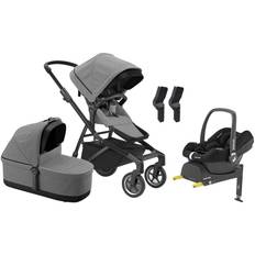 Thule Sleek Duovagn inkl. Maxi-Cosi CarioFix & Bas, Grey Melange/Black