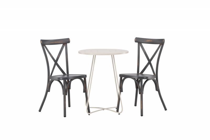 Bacong cafésæt med bord Ø60cm og to Tablas havestole