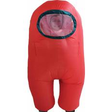 YuMe Toys Among Us oppusteligt kostume til børn (Rød)
