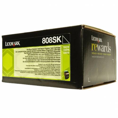 LEXMARK 808SK 80C8SK0 BLACK TONER - 2500 PAGES FOR CX-310DN MFP