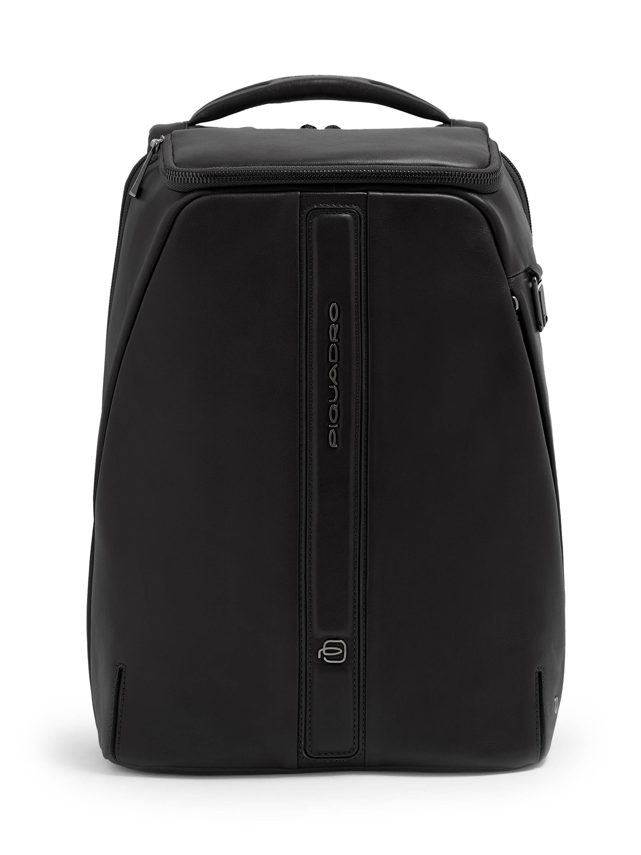 Piquadro Victor Daypack Læder 40 cm Laptoprum  Sort