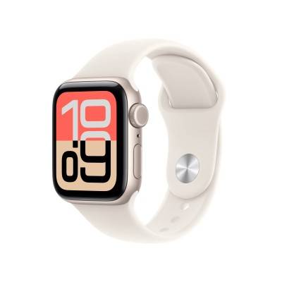 Apple Watch SE 3 GPS + Cellular 40mm Stjärnglans Aluminiumboett med Stjärnglans Sportband - S/M