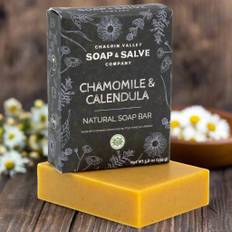 Chamomile & Calendula parfumefri sæbebar: beroligende, helende, lindrer kløe/hudirritation/psoriasis Lille 50 g.