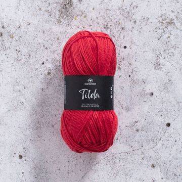 Tilda Garn Bomullsmix 50 G Red 45 Svarta Fåret