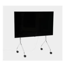 Pedestal Moon Rollin TV Stander - Chrome