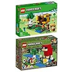 Lego Minecraft Set med 2 21241 Bikulan och 21153 fårarmen