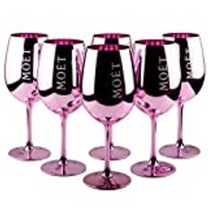 6 x Moet & Chandon imperial glas äkta glas rosa rosa champagne glas begränsad Ibiza