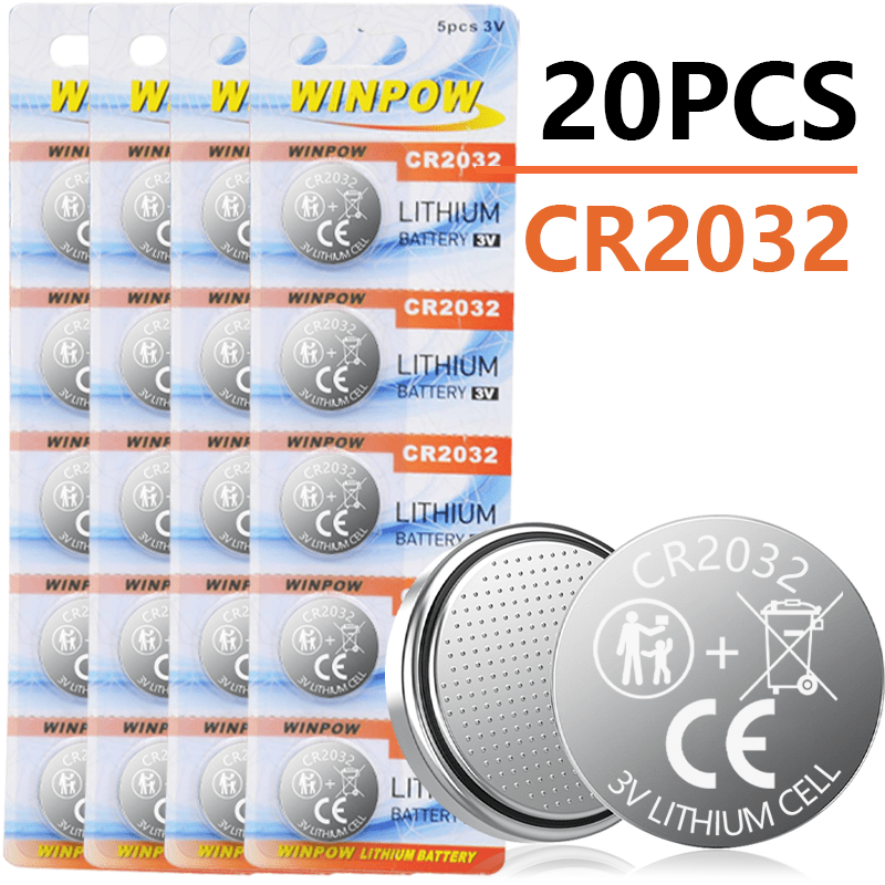 TEMU Cr2032 3v Button Lithium Battery For , Digital Scales, Watches, Toys - Mercury-free, Leak-proof, Long-lasting 5-year Life - 5/10/20-pack For Stocking