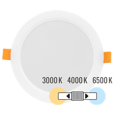 LED Panel, indbygget, rund 12W, 3000K/4000K/6500K,...