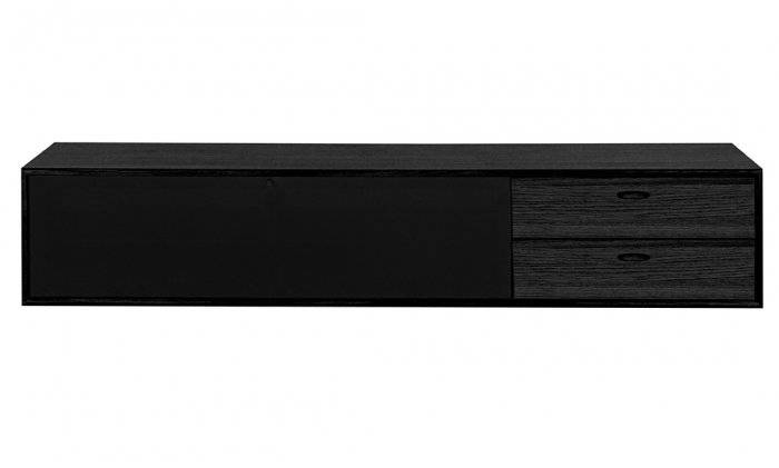 PBJ - Oculus Mediabänk 176 cm Svart Ek