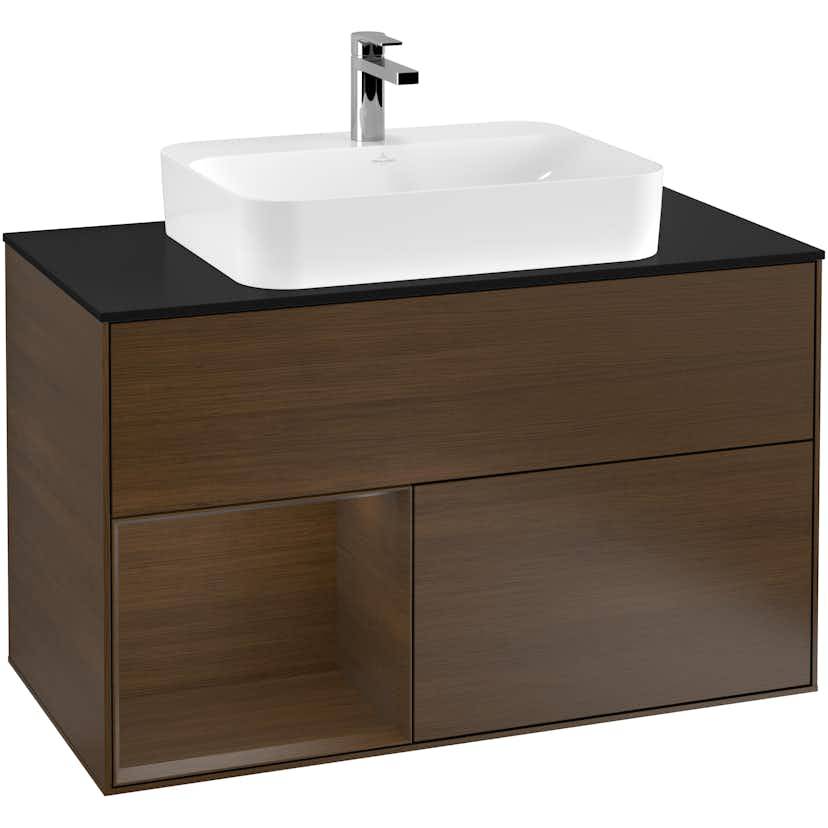 Tvättställsskåp Villeroy & Boch Finion med 2 Lådor Hylla och Bänkskiva för Ytmonterat Tvättställ