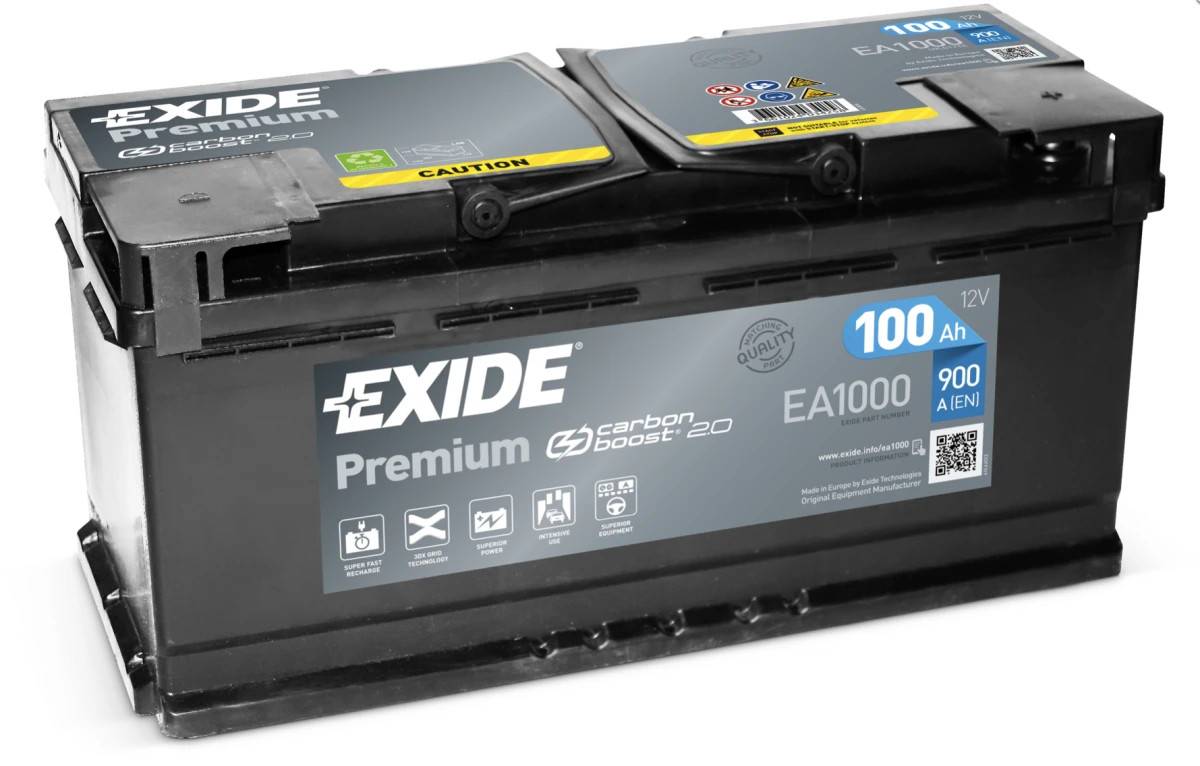 Startbatteri - Exide Premium EA1000 - 12V (100ah / 900cca)