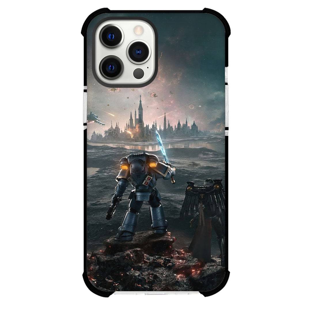 Warhammer 40K Space Marines Phone Case For iPhone Samsung Galaxy Pixel OnePlus Vivo Xiaomi Asus Sony Motorola Nokia - Spacemarine On Battlefield Poster