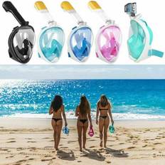 Dykmask Simutrustning Heltorka silikonglasögonmasker för GoPro med öronproppar Snorkelset S svart