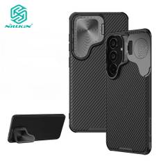 Nillkin Flip Cover Camera Stand Case For Samsung Galaxy S24 Plus Phone Cases Flip-Style Lens Protective Back Cover For Galaxy S24 Plus svart