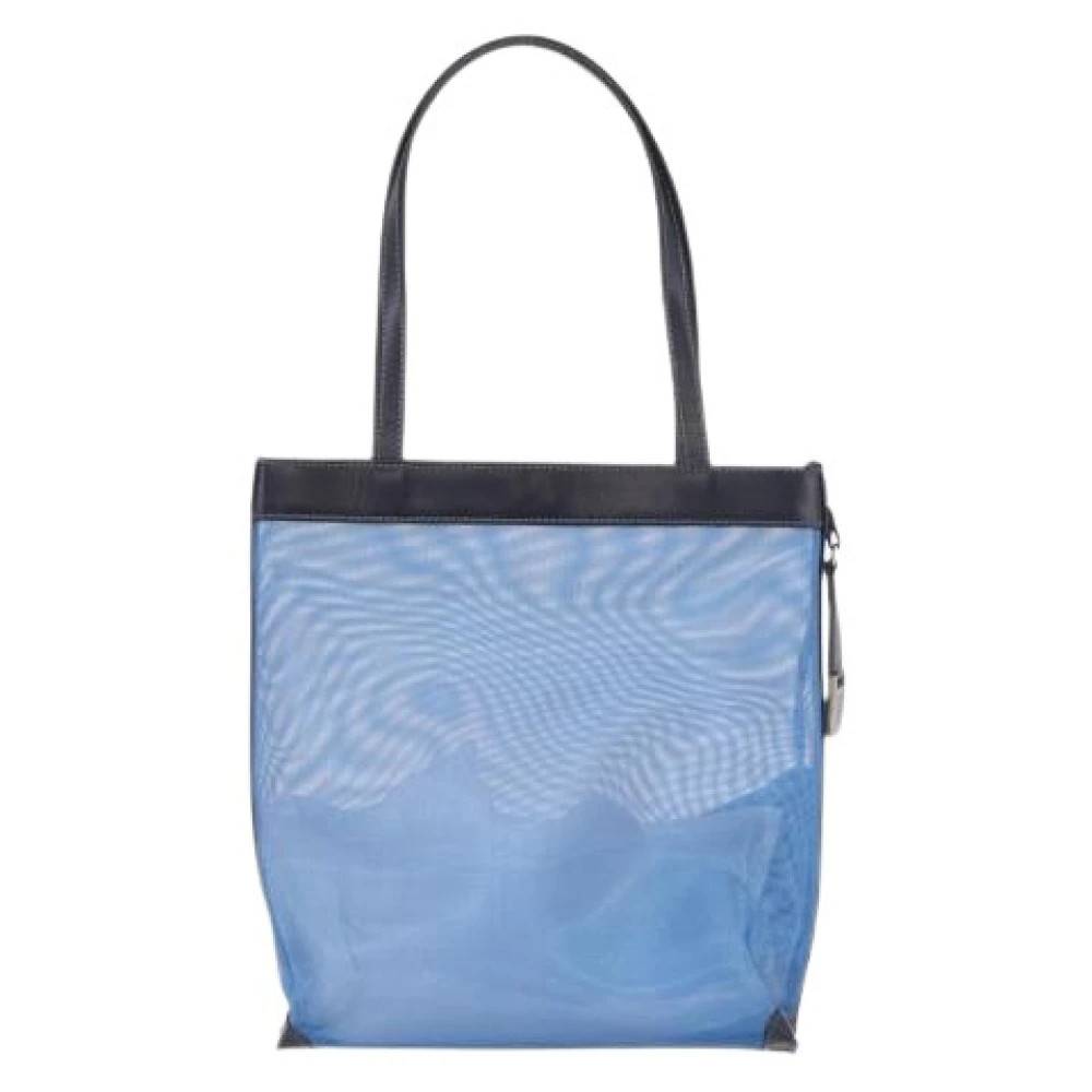 Loewe Pre-owned Pre-owned Mesh Tote Bag - Vintage - Dame - Blå - ONE SIZE - Uld
