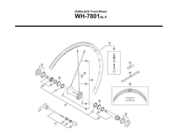 Shimano støvkappe til forhjul WH7801-SL