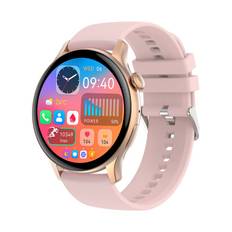 HK85 Smartwatch. Rund 1.43" AMOLED HD Touch Screen. Gold.