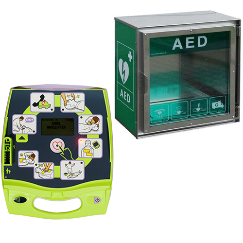Zoll AED Plus Hjärtstartare. Inklusive Claus Andersens polarskåp, bärväska, skyltmaterial m.m. Klarar ner till -40°C