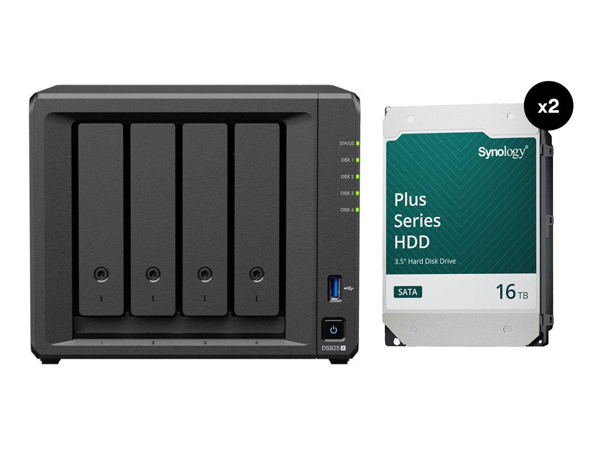 DS925+ NAS with 2 x 16TB HAT3310
