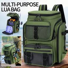 Multifunctional Fishing Bag, Lure Bag, Hiking Bag, Suitable For Camping, Fishing, Hunting, Exploration, Can Be Equipped With Fishing Rods And Other Fi - Multicolor
