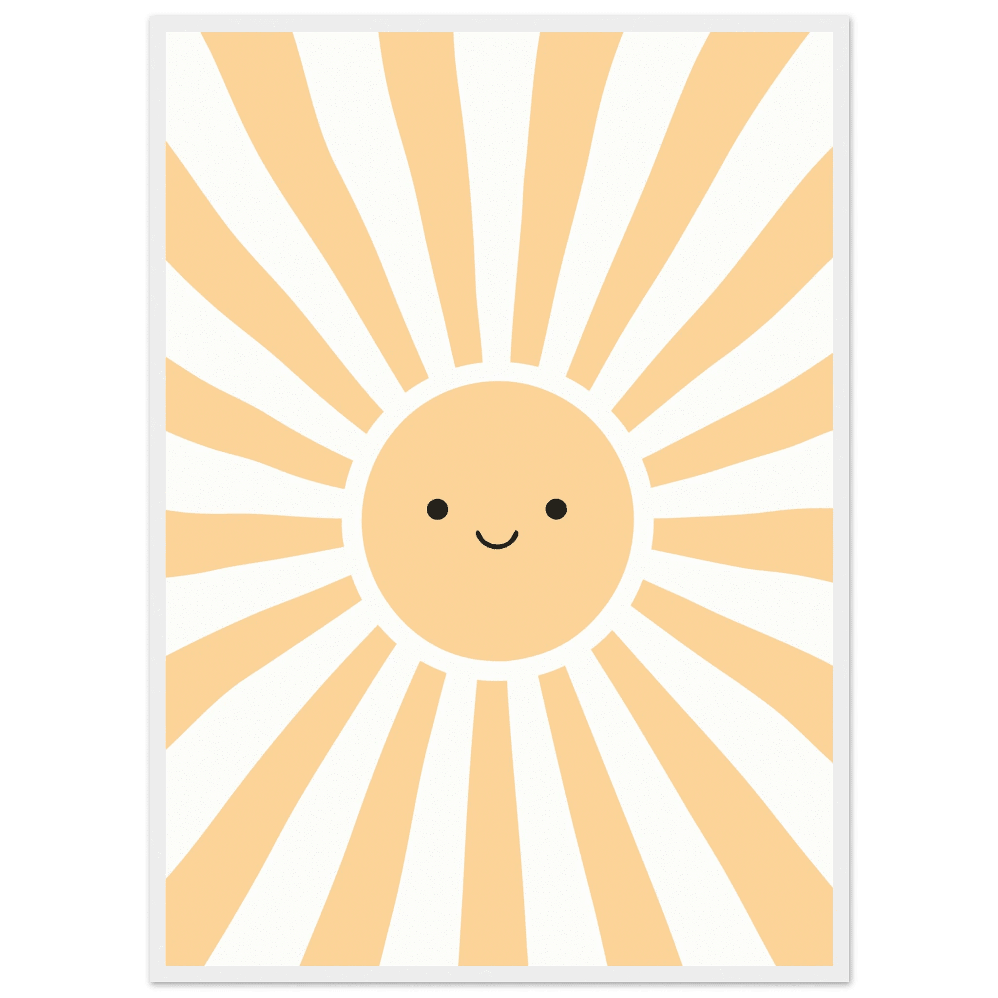 Solposter-50x70 cm / 20x28″ / Med ram / Vit