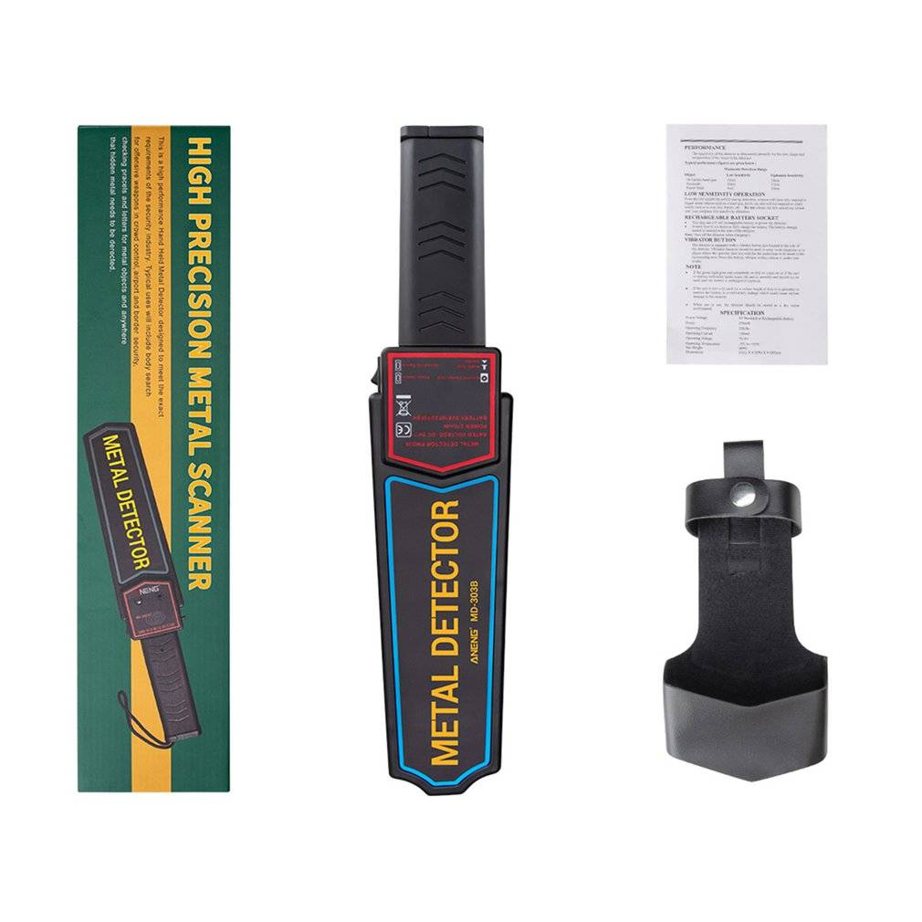 Md303b säkerhets metalldetektor pinpointer hög känslig pekare alla metall guld hitta ledningar väggdetektorer