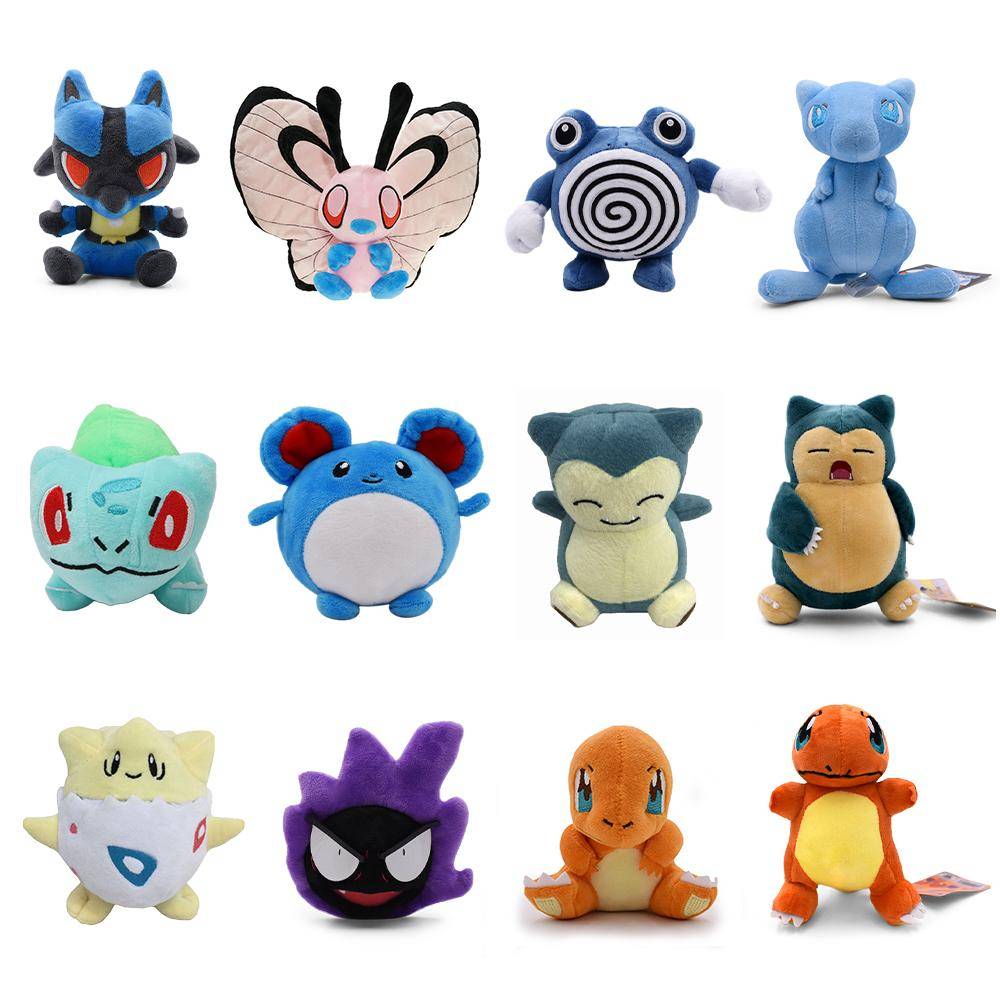 Pokémon Pikachu Poliwhirl Charmander Charmander Togepi Snorlax Snorlax Marill Gyarados Gastly Butterfree Plyschleksaker Gosedjur Samlarobjekt Docka