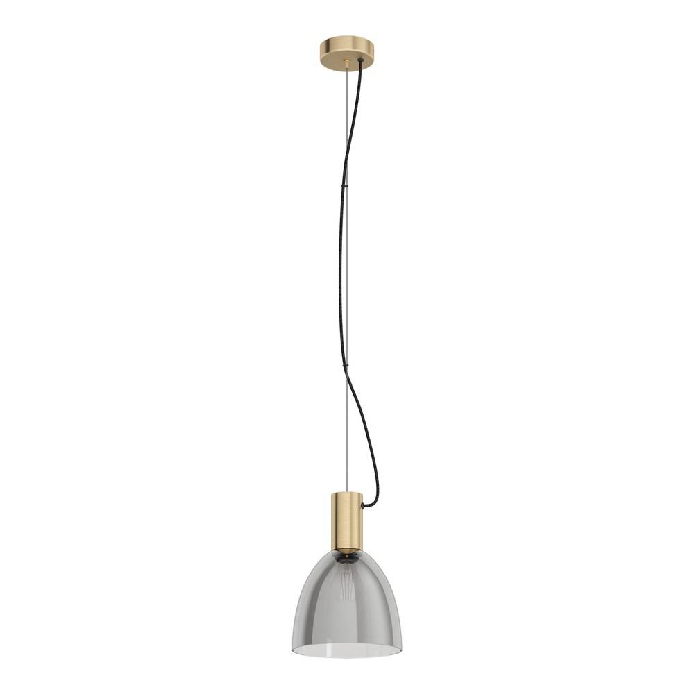 Outlet: EGLO Lebalio Pendel Lampe Til E27 i Røget Glas