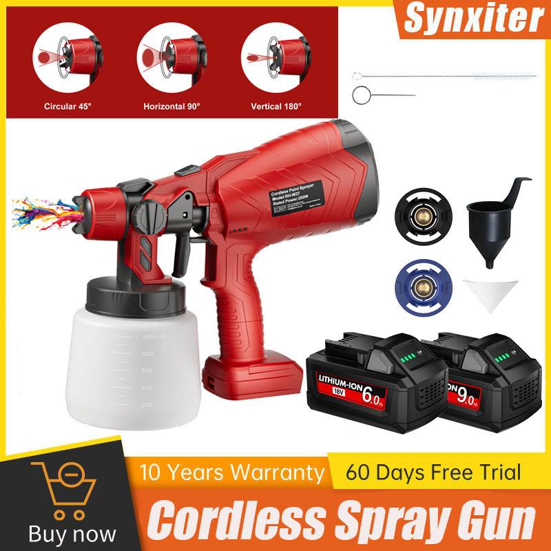 1000ML Cordless Electric Spray Gun For Milwaukee M18 18V Battery Portable Household HVLP Paint Sprayer Flow Control Power Tool
