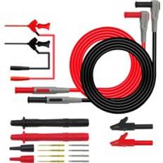 16 st digital multimeter sond testledning kabel alligator clip kit
