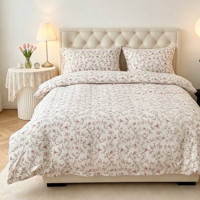 2/3 delar 100 % polyester med 3D-bubbelstruktur, mjuka och bekväma sängkläder (påslakan + 1/2 örngott, inget täcke ingår), modern kollektion av polyes - Multifärgad (Multi-size)