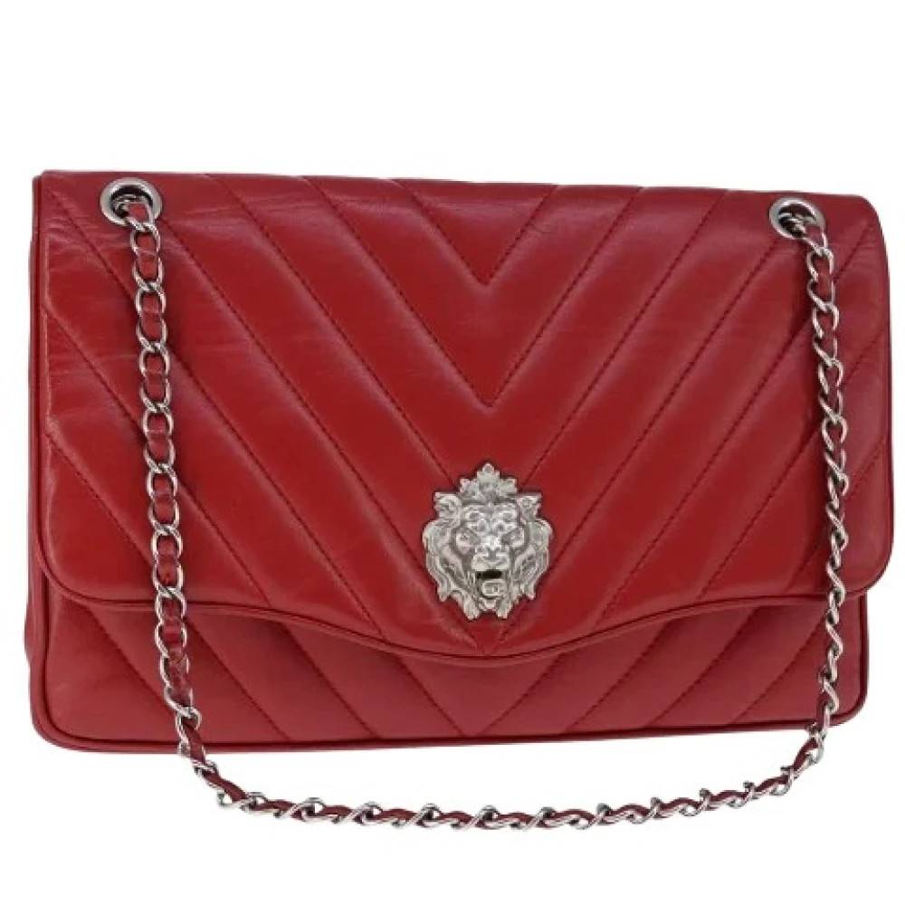 Chanel Vintage Pre-owned Vintage Skuldertaske - Vintage - Dame - Rød - ONE SIZE - Uld